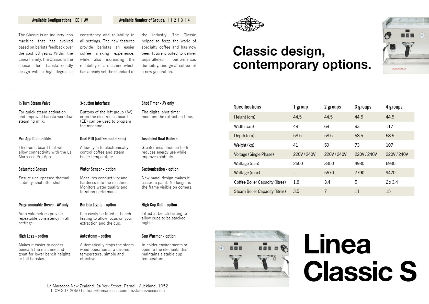 La Marzocco Linea Classic S - 2 Group Coffee Machine