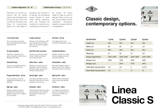 La Marzocco Linea Classic S - 2 Group Coffee Machine