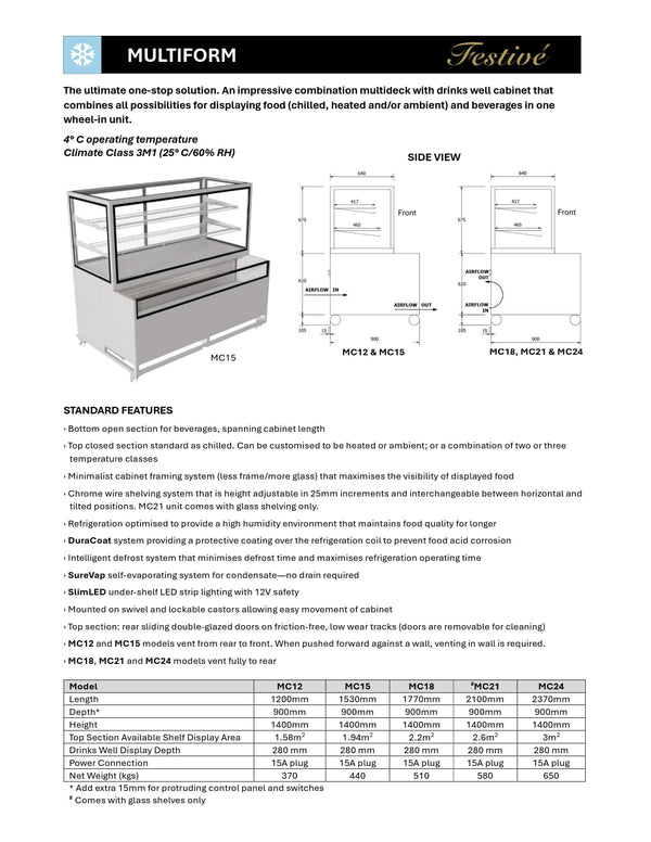 Festive Multiform MC15 - Combination Multideck Display