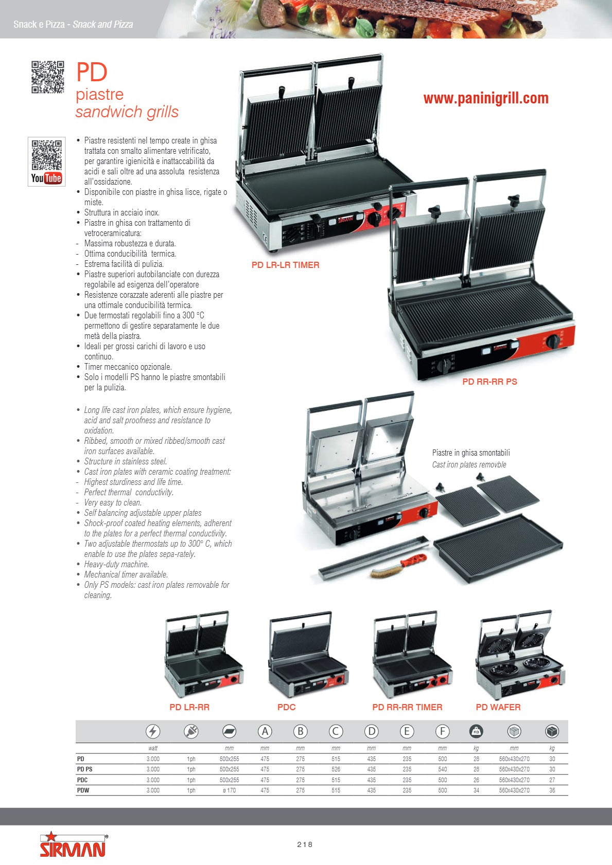 Sirman S34A3441102SI PD LL - Panini Grill