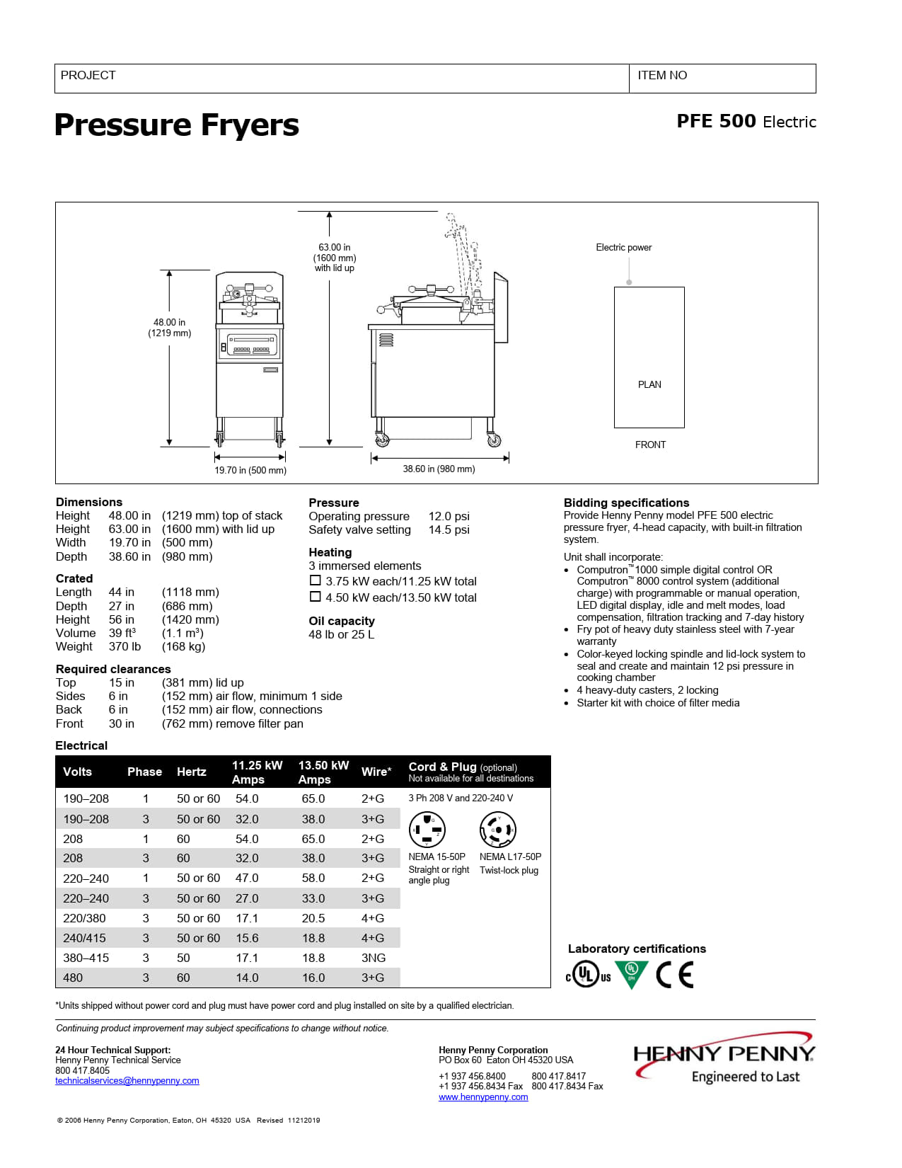 Henny Penny PFE 500 - Pressure Fryer