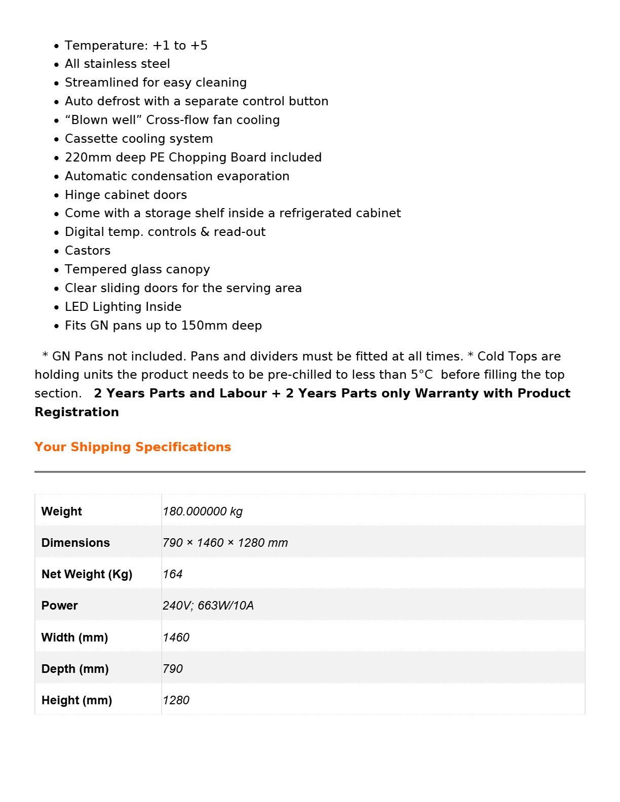 Thermaster PG150FA-XG - Cold Salad & Noodle Bar