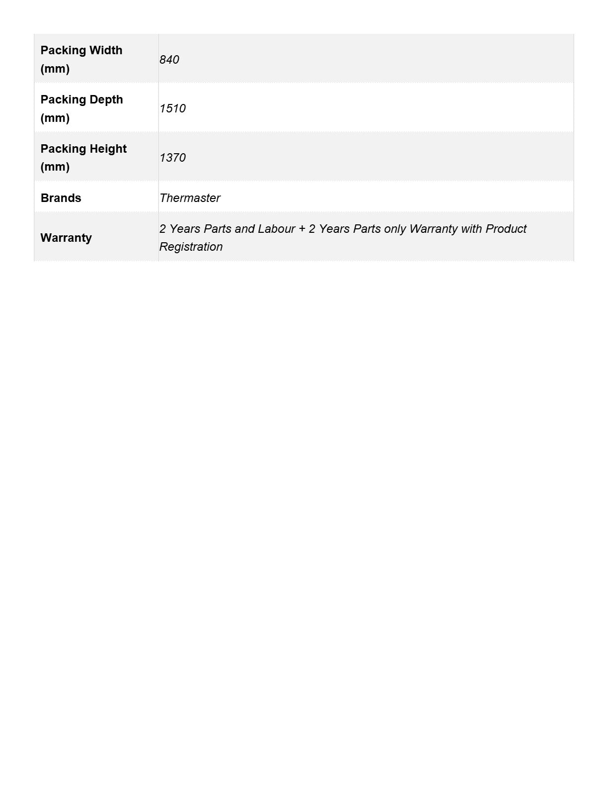 Thermaster PG150FA-XG - Cold Salad & Noodle Bar