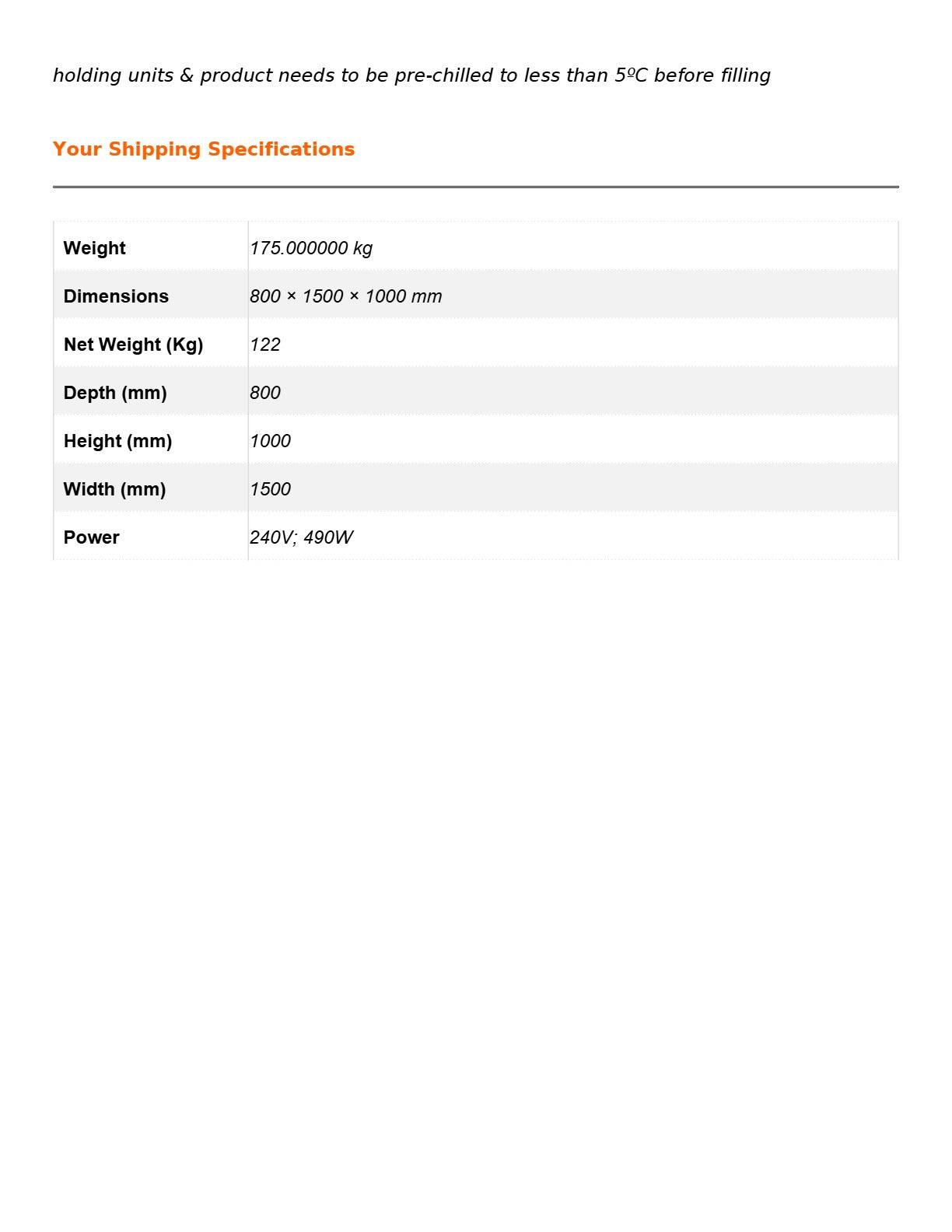 Thermaster PWB150 - Pizza Prep Bench