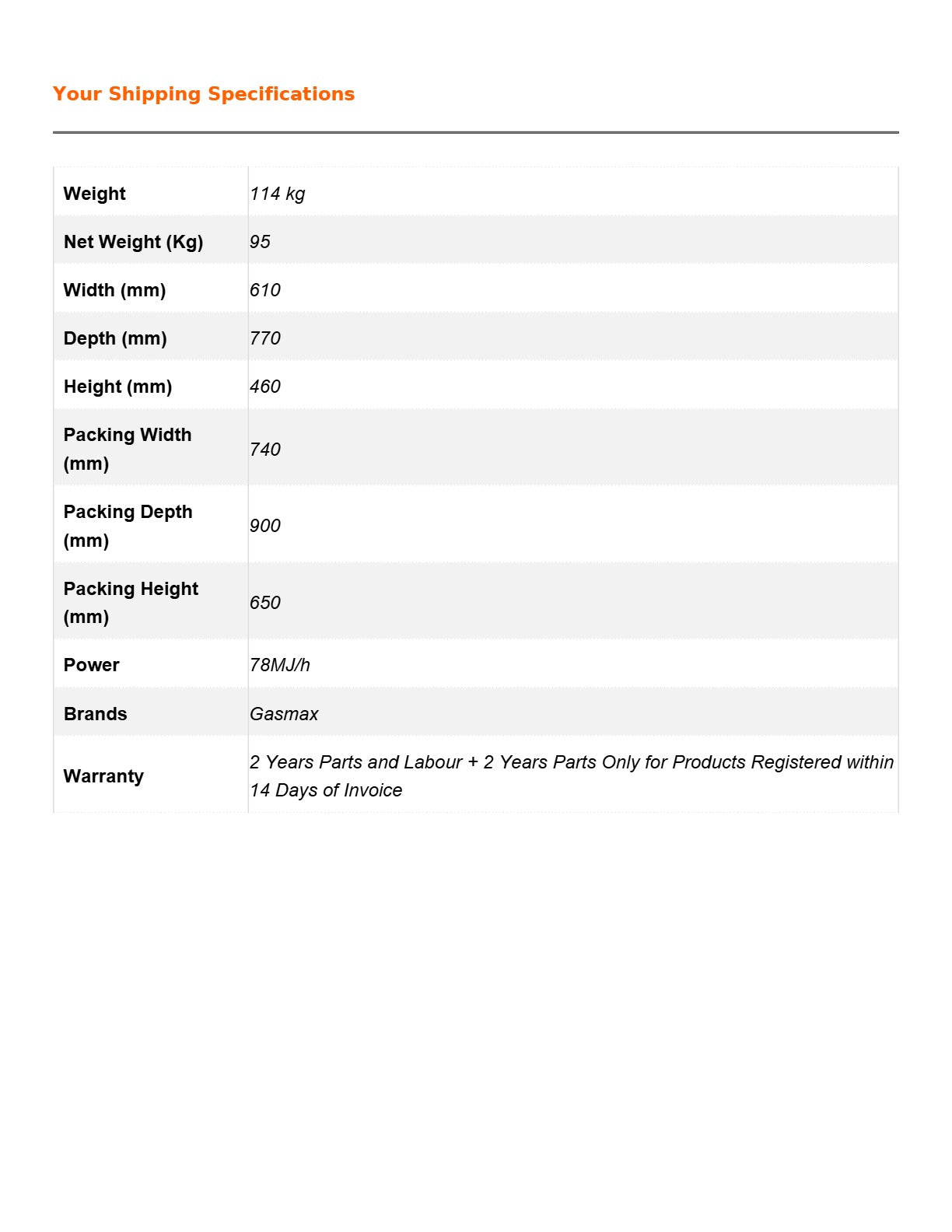 Gasmax QR-24ELPG - Char Grill