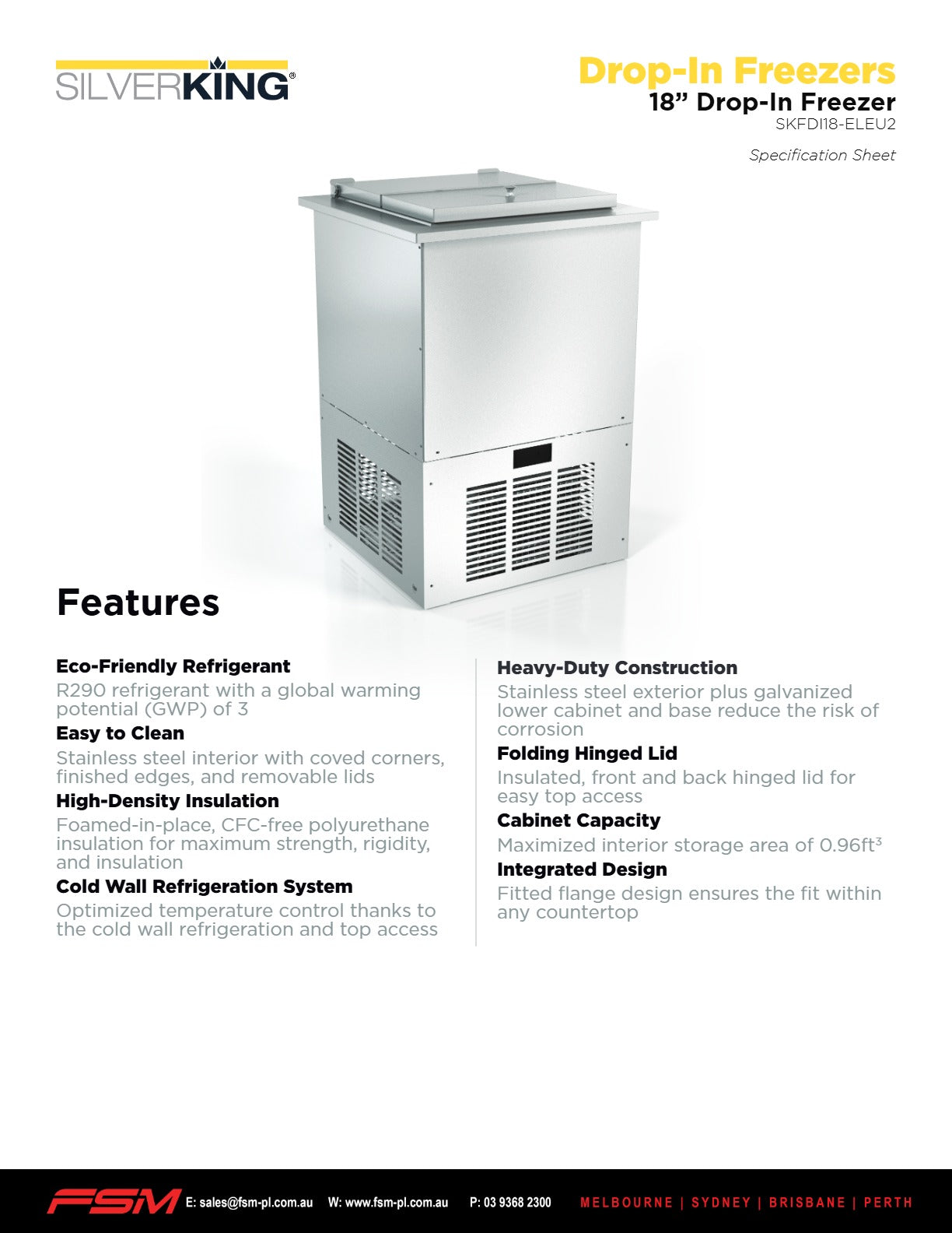 Silverking SKFDI - Drop In Ice Cream Freezer