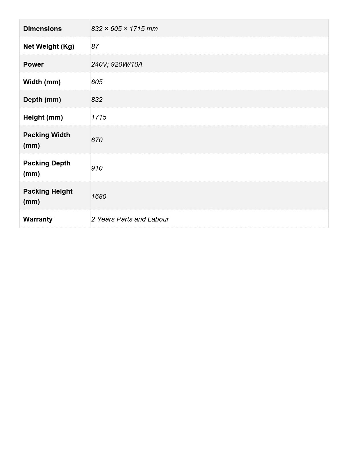 Blizzard SN-420P - Air-Cooled Ice Maker