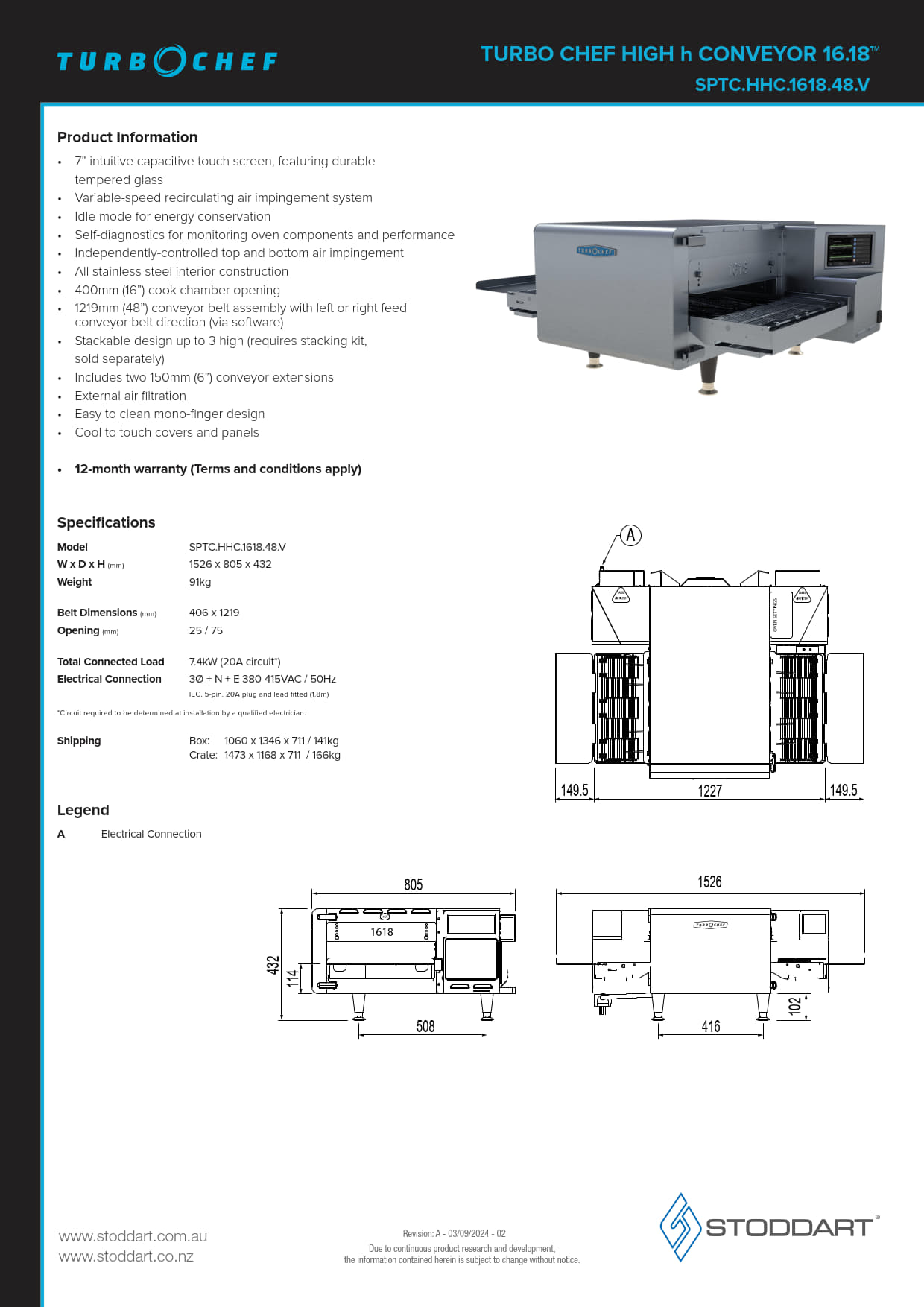 TurboChef SPTC.HHC.1618.48.V - Ventless Conveyor Oven