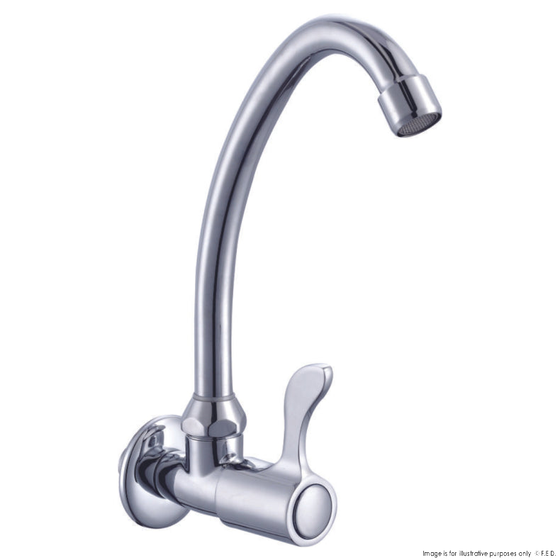 Sunmixer T20139L - Wall Mounted Gooseneck Faucet with Front Handle