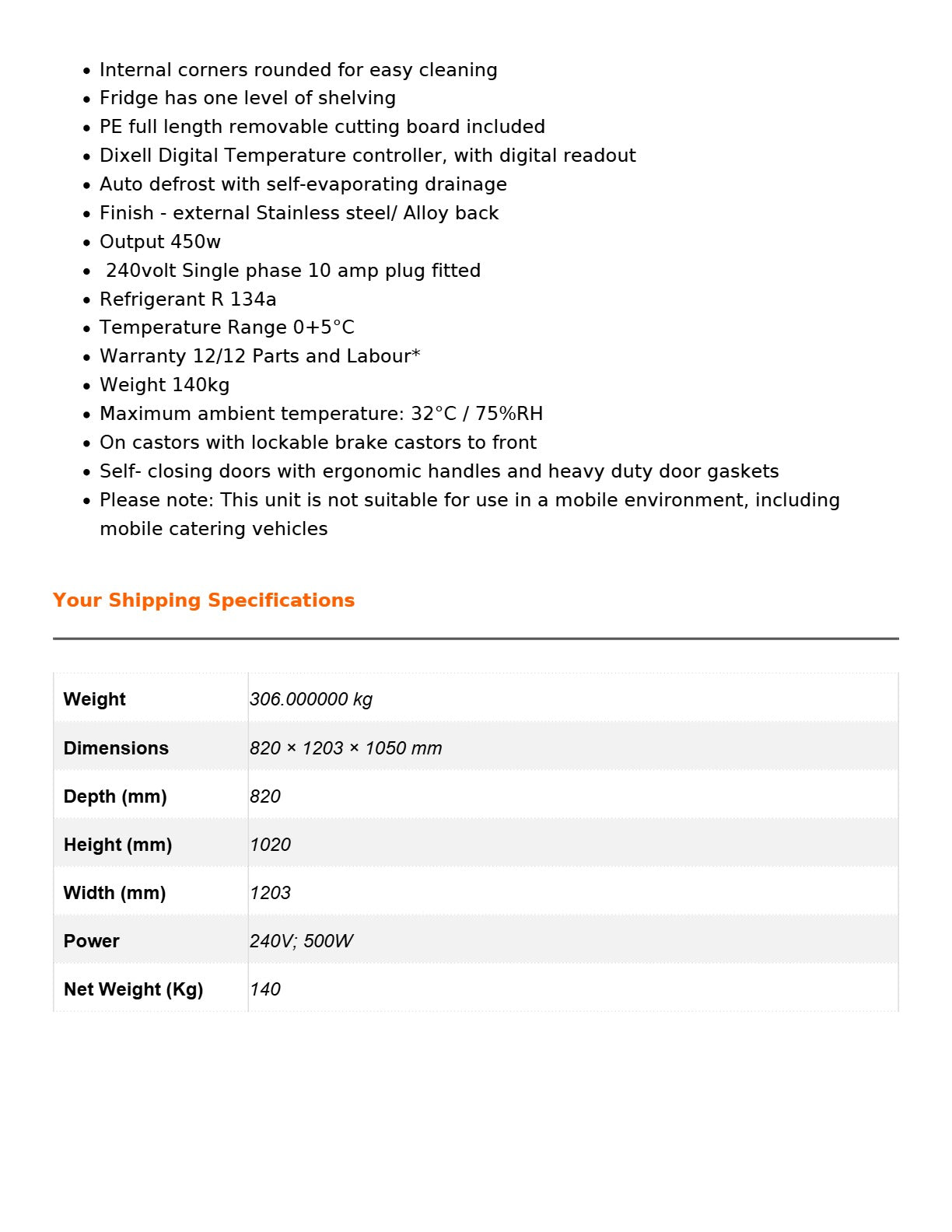 Thermaster TPB1200 - Pizza Prep Bench