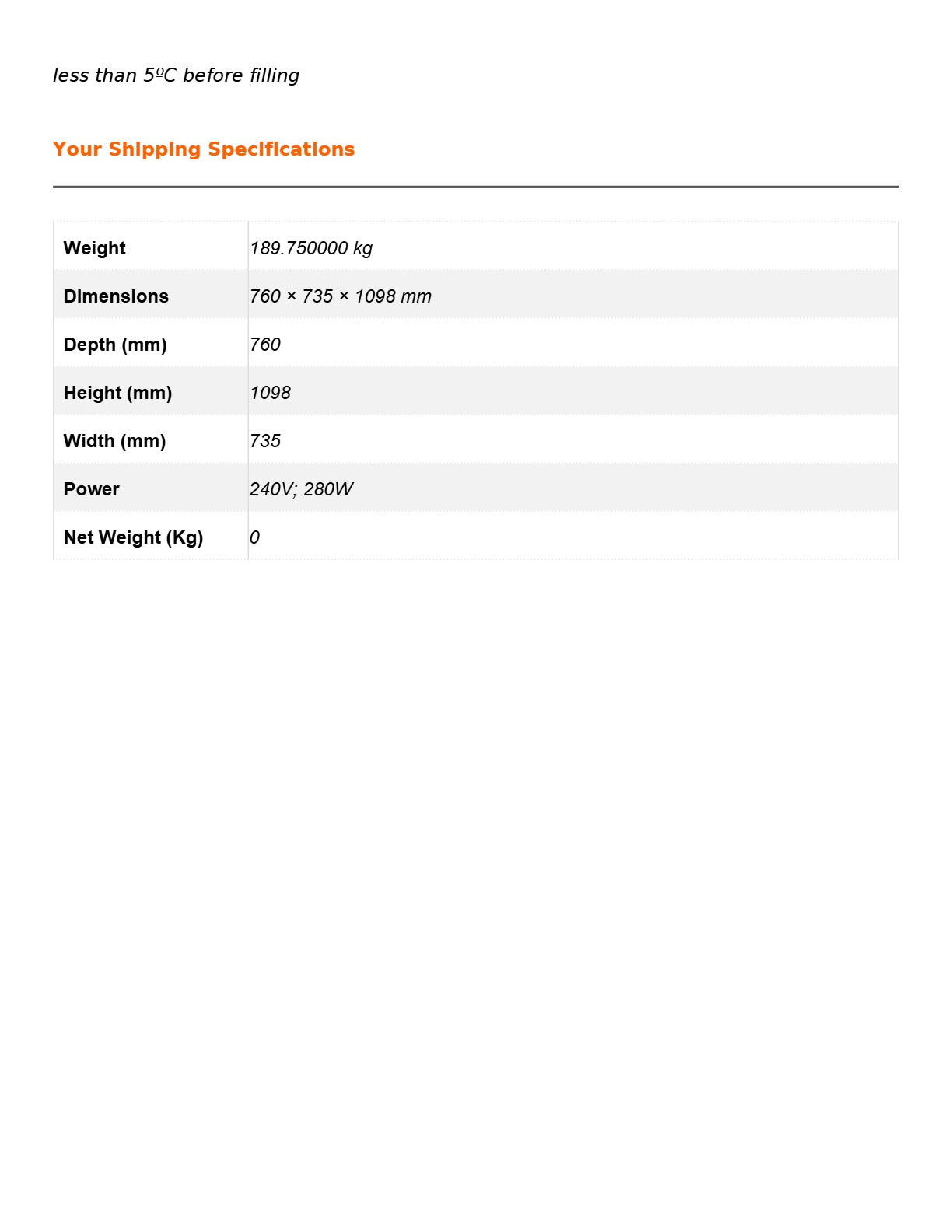 Thermaster TSB735 - Pizza Prep Bench