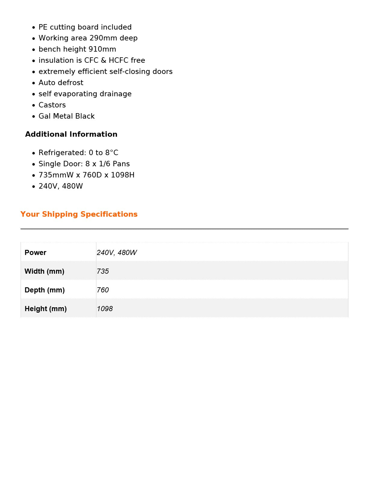 Thermaster TSSU29 - Pizza Prep Bench