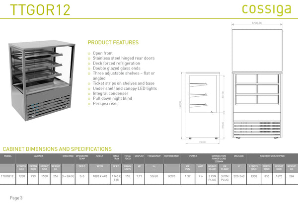 Cossiga TTGOR12 - Refrigerated Display