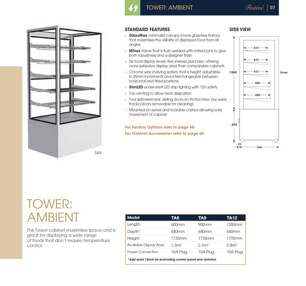 Festive Tower TA6 - Ambient Display Cabinet