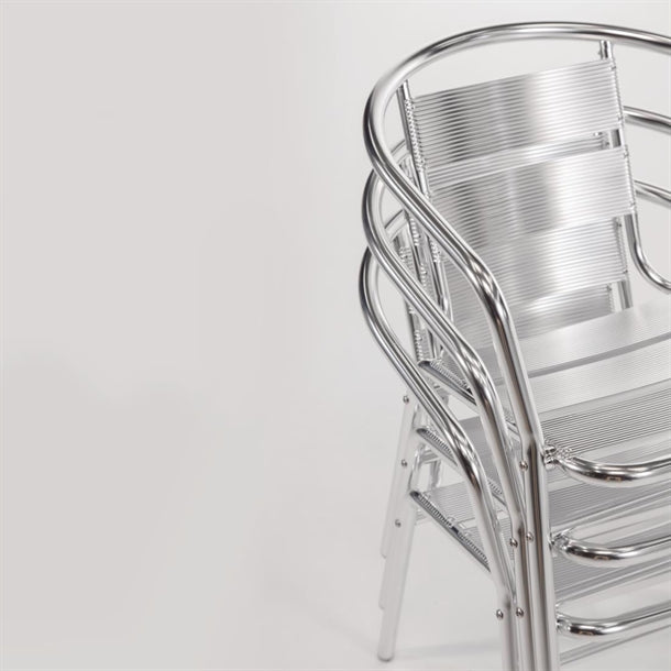 Bolero U419 - Four Aluminium Arm Chairs