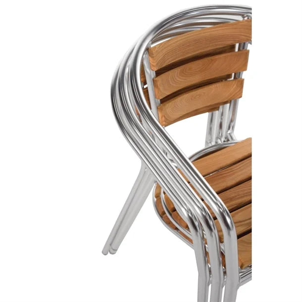Bolero U421 - Four Aluminium & Ash Arm Chairs