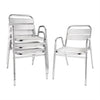 Bolero U501 - Four Stacking Aluminium Chairs