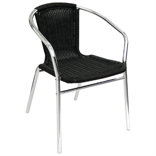 Bolero U507 - Four Wicker Chairs with Aluminium Frame