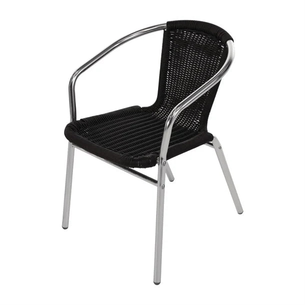 Bolero U507 - Four Wicker Chairs with Aluminium Frame