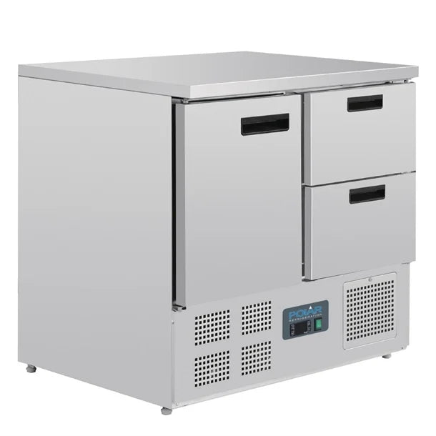 Polar U637-A - 2 Drawer Counter Fridge