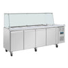 Polar UA019-A - Saladette with Square Sneeze Guard
