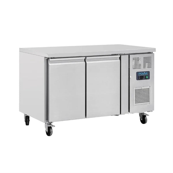 Polar UA047-A - Double Door Counter Fridge