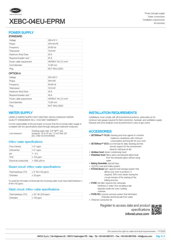 Unox Bakertop XEBC-04EU-EPRM - Combi Oven