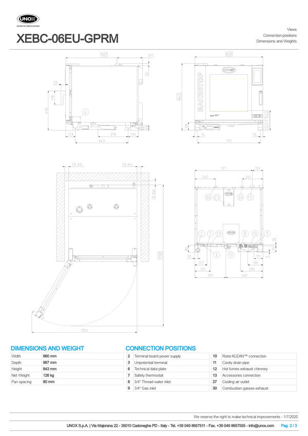 Unox Bakertop Big XEBC-06EU-GPRM - Combi Oven