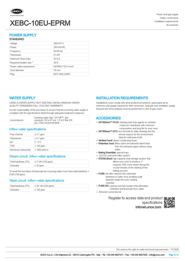 Unox Bakertop XEBC-10EU-EPRM - Combi Oven