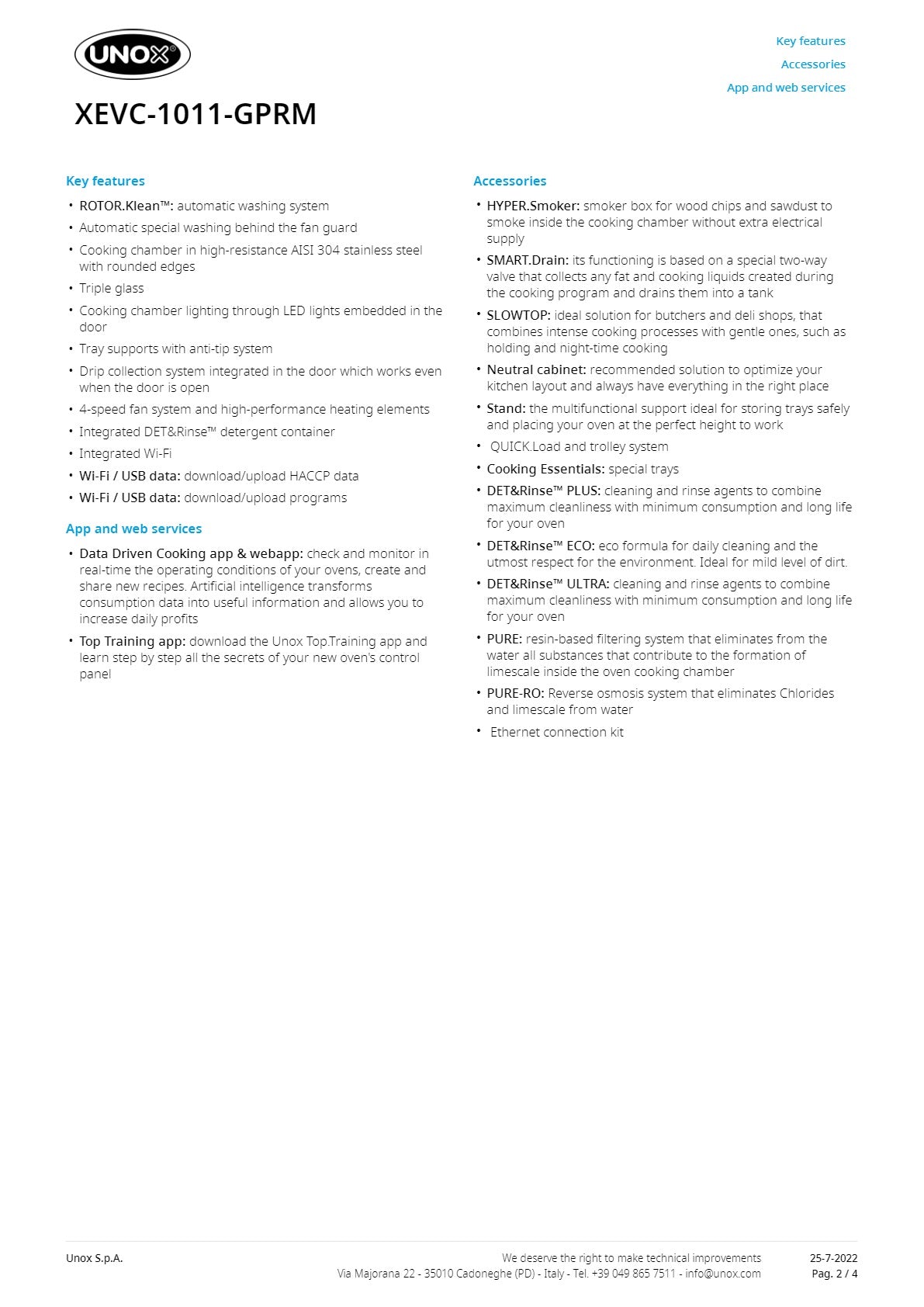 Unox Cheftop Gas XEVC-1011-GPRM - Combi Oven