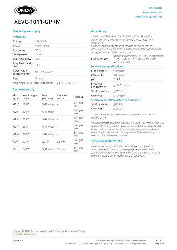 Unox Cheftop Gas XEVC-1011-GPRM - Combi Oven