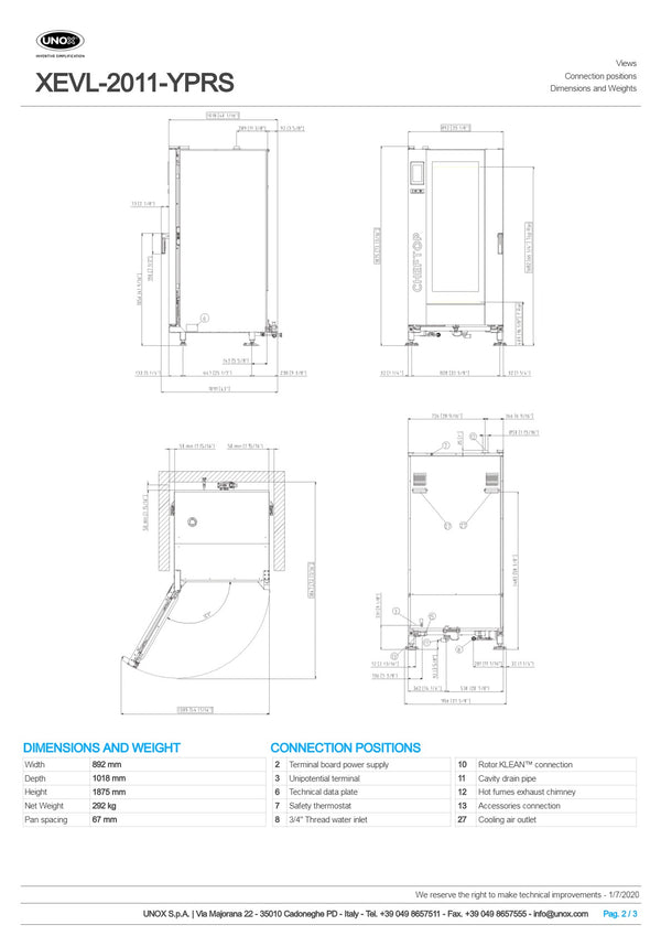 Unox Cheftop Big XEVL-2011-YPRS - Combi Oven