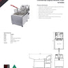 Woodson W.FAS80 - Countertop Autolift Fryer