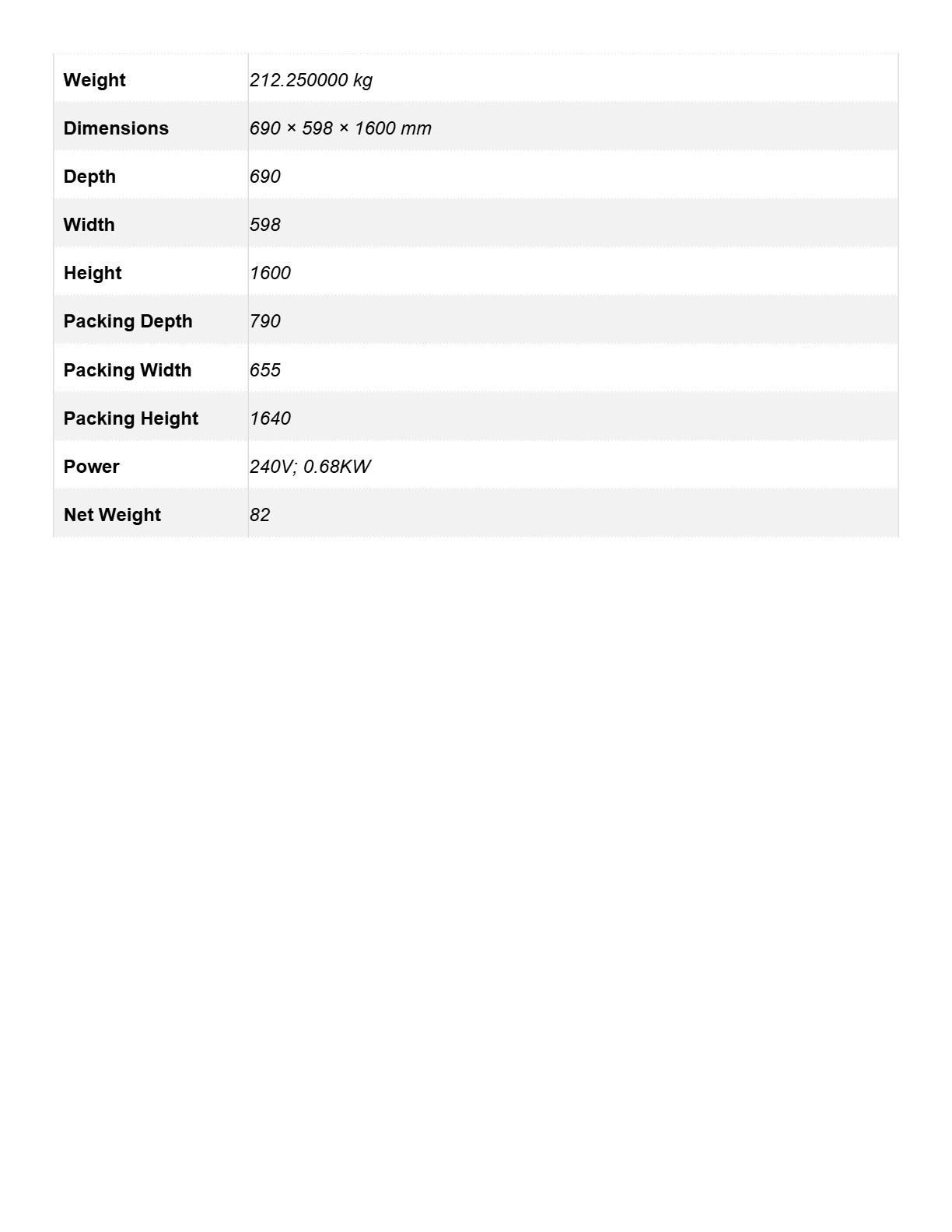 Thermaster WB-155B - Wine Cooler