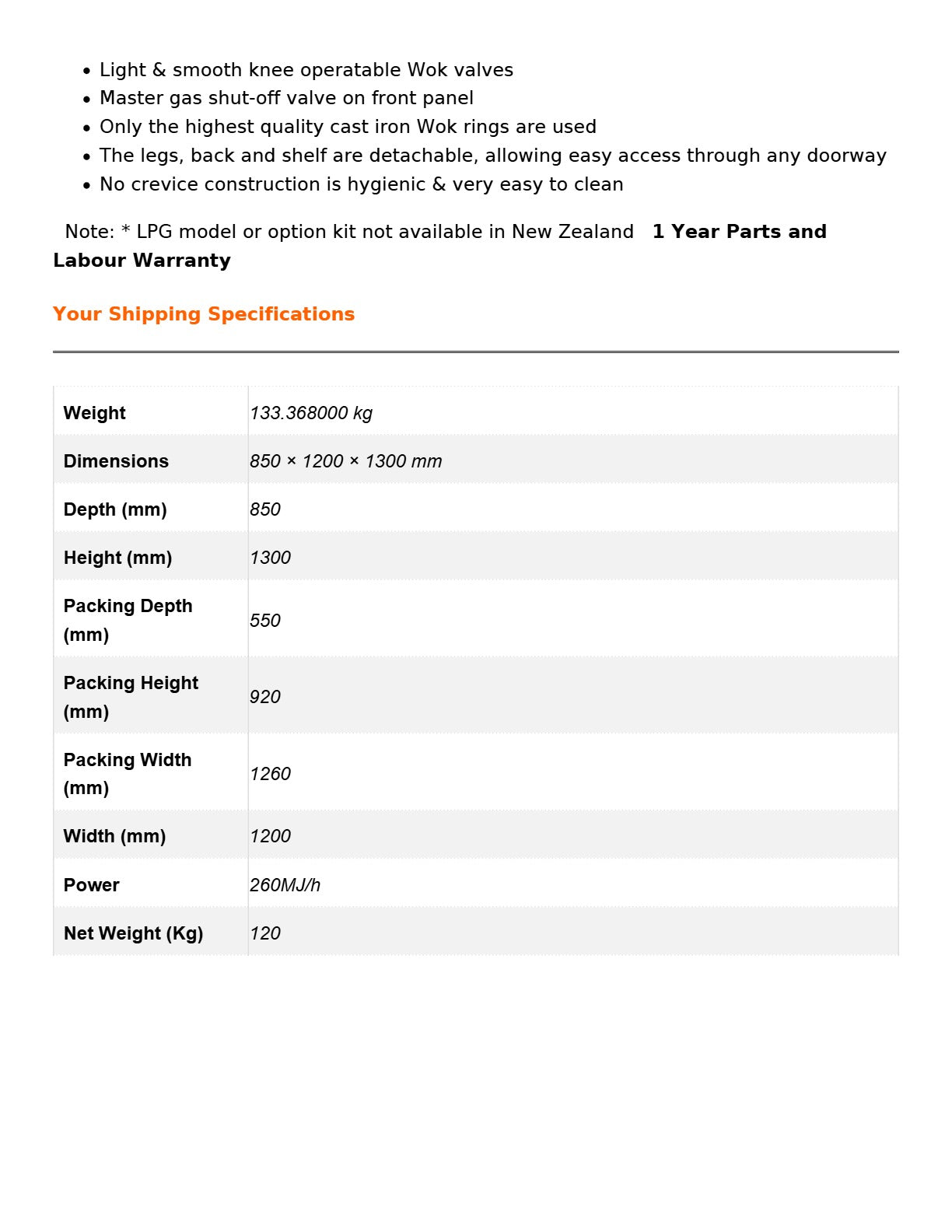 Gasmax WW-2NC - Double Wok