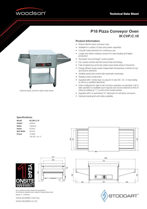 Woodson W.CVP.C.18 - Pizza Oven
