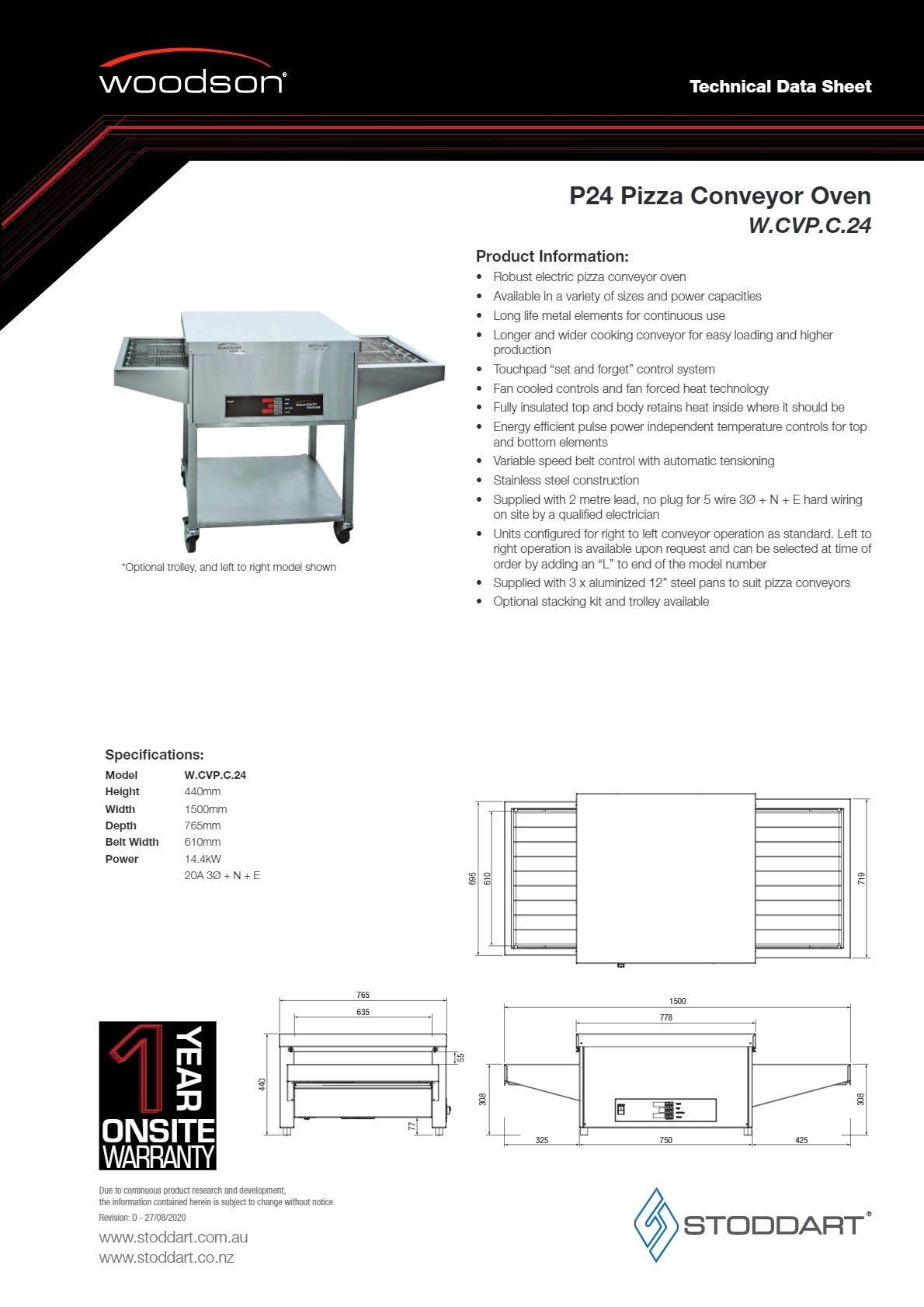 Woodson W.CVP.C.24 - Pizza Oven