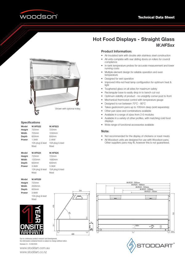 Woodson W.HFS22 - Heated Display