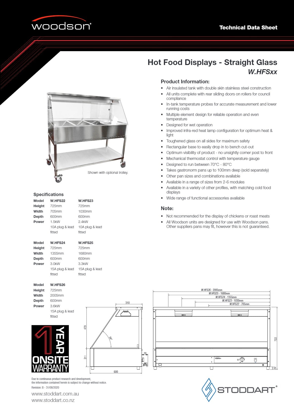 Woodson W.HFS26 - Heated Display