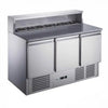 FED-X XGNS1300E - Three Door Salad Prep Fridge With Marble Top