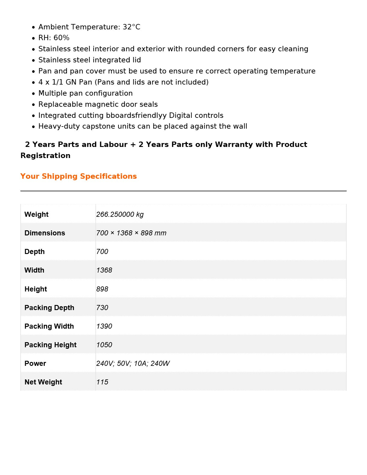 FED-X XGNS1300S - Salad Prep Fridge