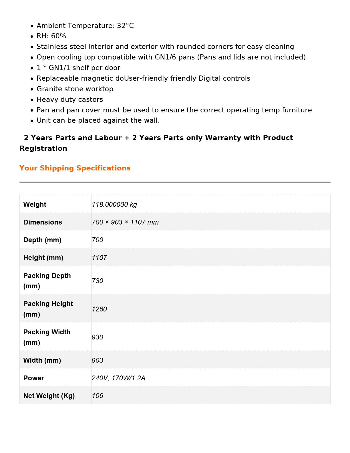 FED-X XGNS900E - Salad Prep Fridge