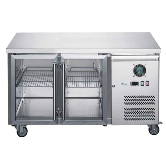FED-X XUB7C13G2V - Two Glass Door Bench Fridge