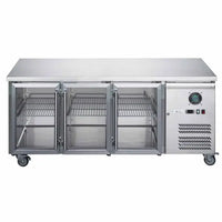 FED-X XUB7C18G3V - Three Glass Door Bench Fridge