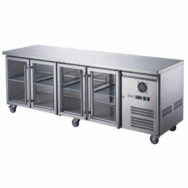 FED-X XUB7C22G4V - Four Glass Door Bench Fridge
