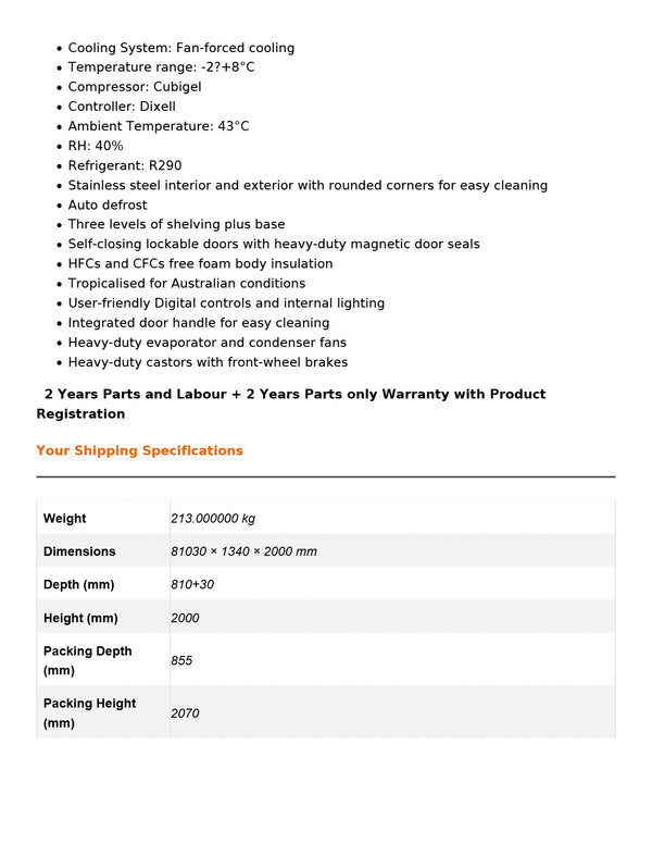 FED-X XURC1200SFV - Upright Fridge