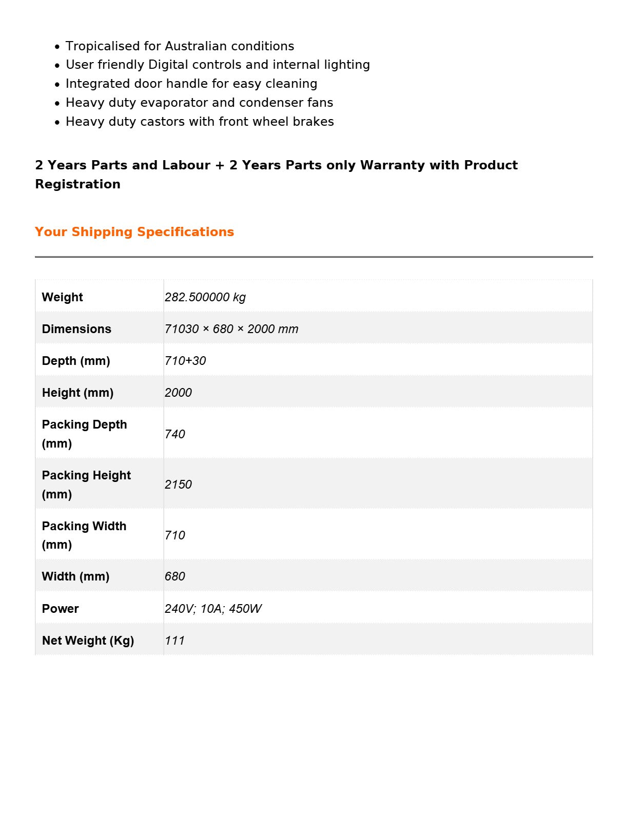 FED-X XURF400SFV - Upright Freezer