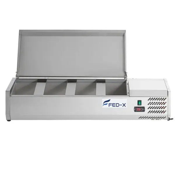 FED-X XVRX1200/380S - Salad Bench With Stainless Steel Lid
