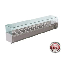 FED-X XVRX1500/380 - Flat Glass Salad Bench