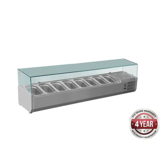 FED-X XVRX1800/380 - Flat Glass Salad Bench
